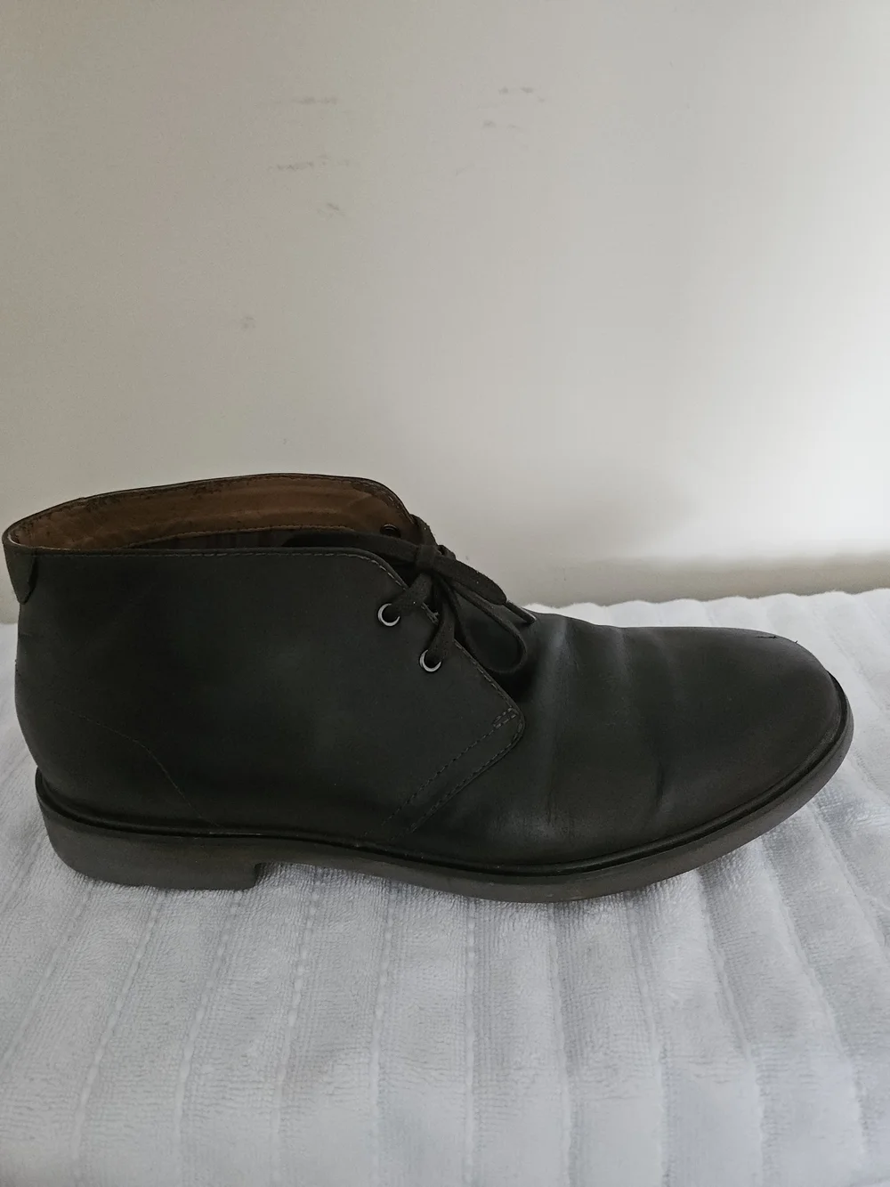 Clarks Collection Men's Brown Leather Chukka Boots Lace-Up US 13.